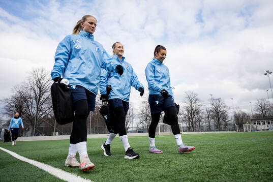 Malmö FFs Amanda Kander, Sanna Kullberg och Malin