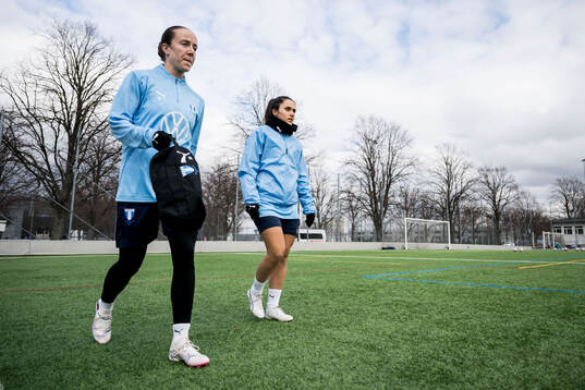 Malmö FFs Anna Plantin och Mafalda Barboz
