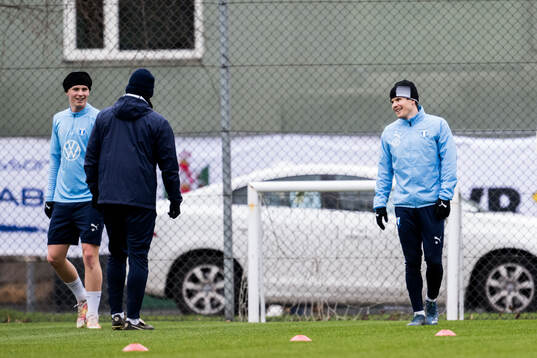 Malmö FFs Daniel Gudjohnsen och Oliver Berg