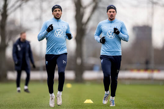 Malmö FFs Martin Olsson och Stefano Vecchia