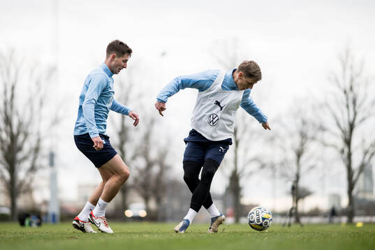 Malmö FFs Lasse Berg Johnsen och Søren Rieks