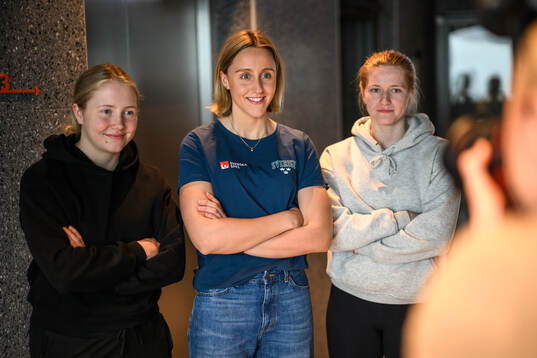 Lina Ljungblom, Hanna Olsson and Hilda Svensson of Sweden