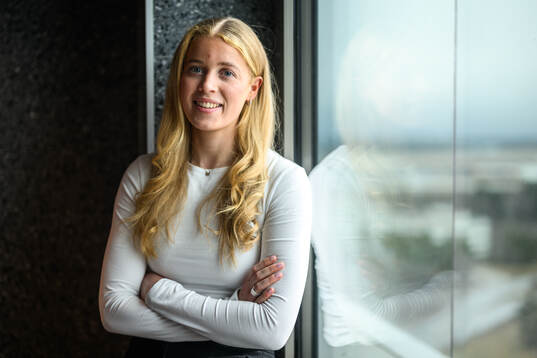 Emma Forsgren of Sweden poses for a portrait at a press