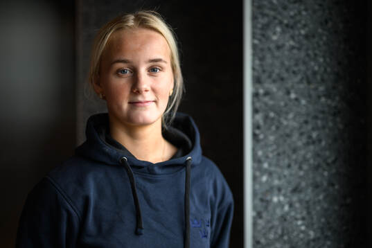 Mira Hallin of Sweden poses for a portrait at a press