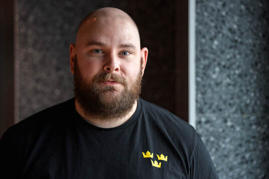 Video analyst, Adam Albelin of Sweden poses for a portrait