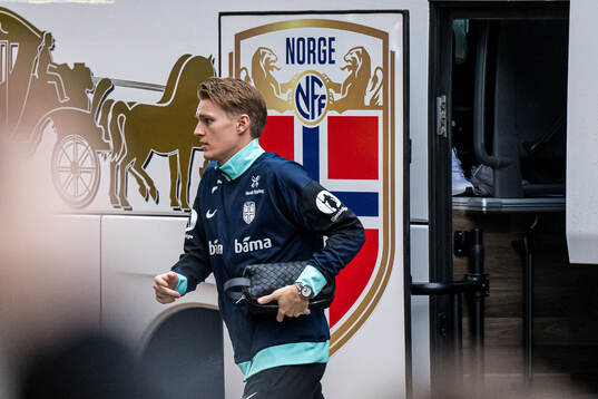 Martin Ødegaard of Norway arrives