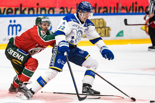 Frölundas Max Friberg och Leksands Lukas Vejdemo
