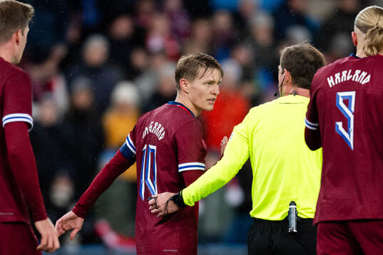 Martin Ødegaard of Norway reacts