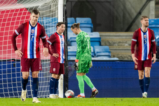 Alexander Sørloth, Patrick Berg and Kristoffer Ajer  of