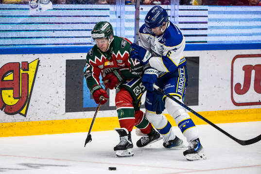 Frölundas Max Friberg och Leksands Alexander Lundqvist