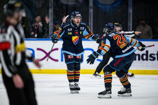 Djurgårdens Olle Liss jublar