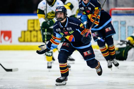 Djurgårdens Victor Eklund jublar
