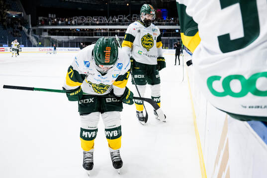 Björklövens Gustav Possler och Daniel Rahimi deppar