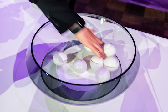 The bowl with the balls for the UEFA European Women’s