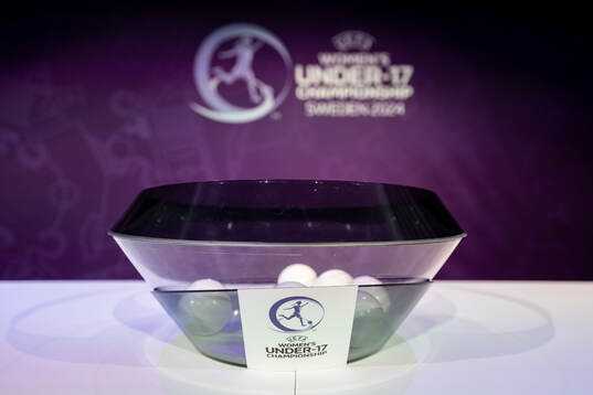The bowl with the balls for the UEFA European Women’s