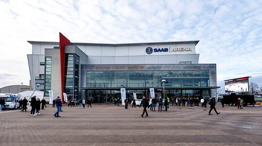 SAAB Arena före kvartsfinal tre i SHL mellan Linköping
