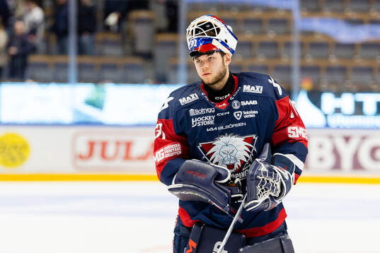 Linköpings målvakt Jesper Myrenberg deppar