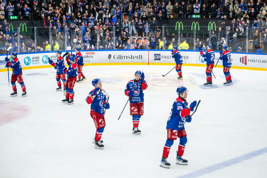 Oskarshamns spelare jublar