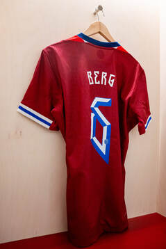 The kit of Patrick Berg of Norway in the dressing room