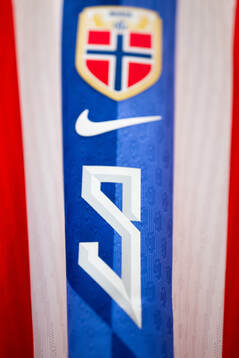 The kit of Erling Braut Haaland of Norway in the dressing