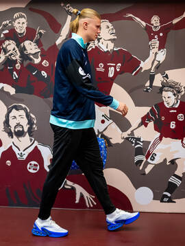 Erling Braut Haaland of Norway arrives