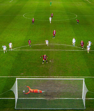 Goalkeeper Marek Rodak of Slovakia saves a penalty kick