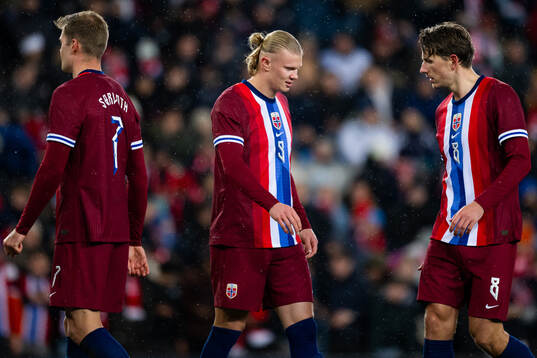 Erling Braut Haaland of Norway looks dejected