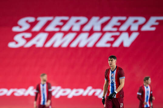 Jørgen Strand Larsen of Norway looks dejected