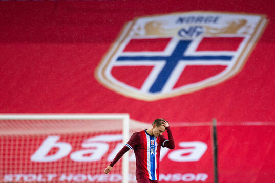 Martin Ødegaard of Norway looks dejected