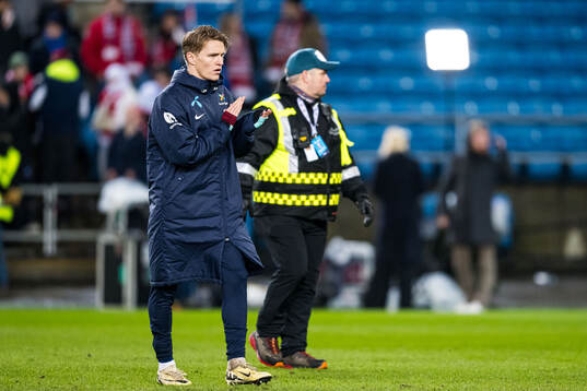Martin Ødegaard of Norway looks dejected