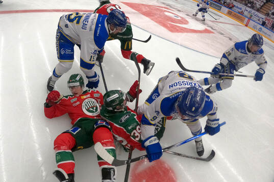 Leksands Patrik Zackrisson och Leksands Max Veronneau och