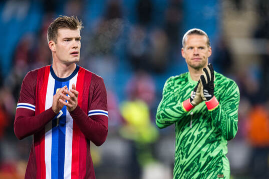 Alexander Sørloth of Norway looks dejected