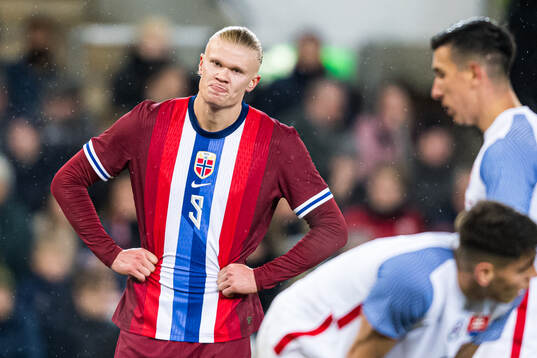 Erling Braut Haaland of Norway looks dejected