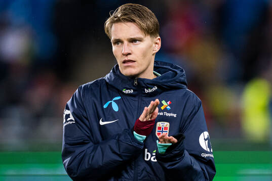 Martin Ødegaard of Norway looks dejected