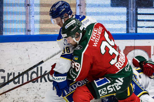 Leksands Olle Alsing och Frölundas Mikael Ruohomaa