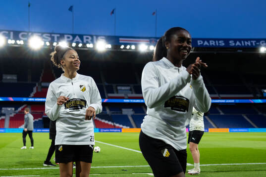 Felicia Schröder and Monica Jusu Bah of Häcken  a