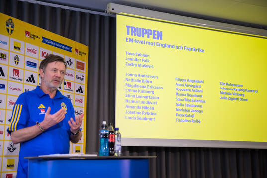 Peter Gerhardsson, head coach of the Swedish women's