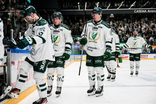 Färjestads Joel Kellman, Oscar Lawner och Mattias