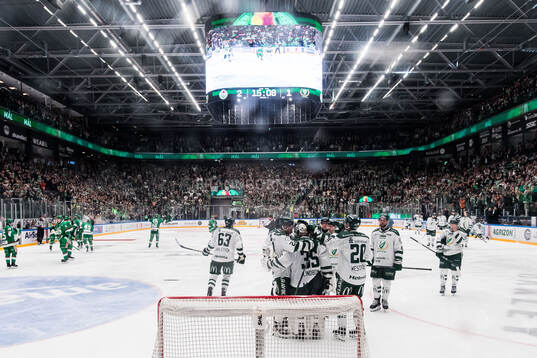 Färjestads målvakt Carl Lindbom deppar