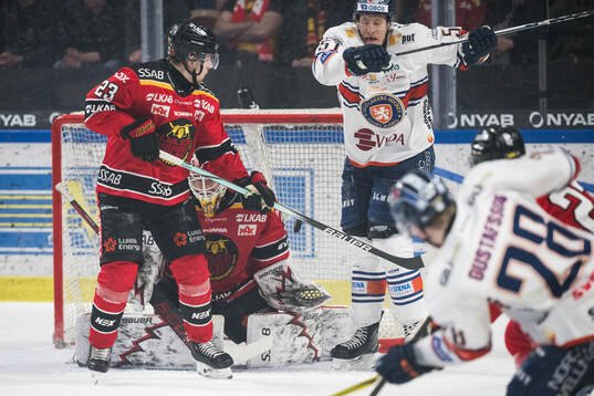 Luleås målvakt Matteus Ward släpper in 0-1