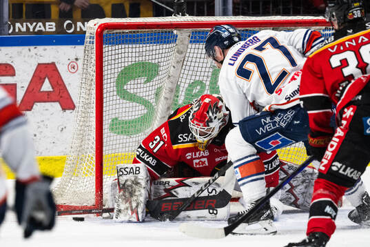 Luleås målvakt Matteus Ward och Växjös Martin Lundberg
