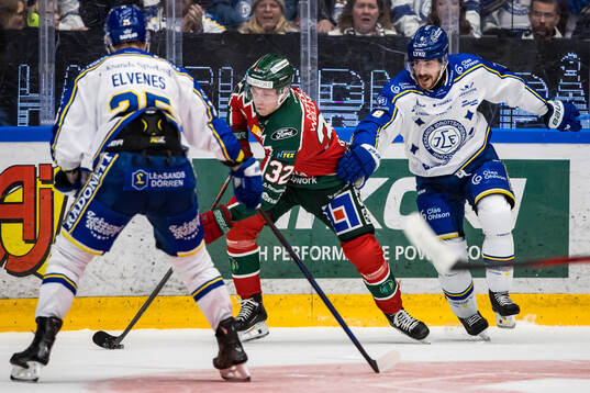 Frölundas Noah Hasa och Leksands Matt Caito