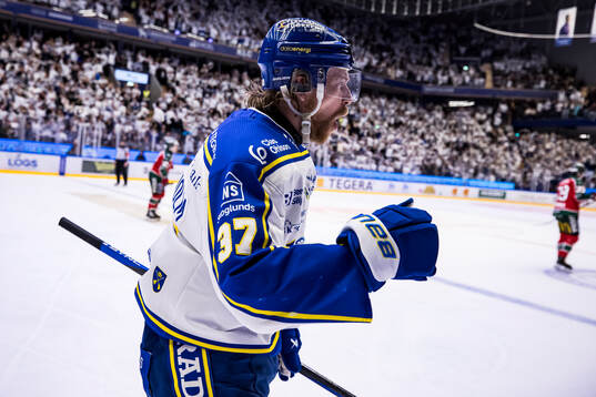 Leksands Anton Lindholm jublar