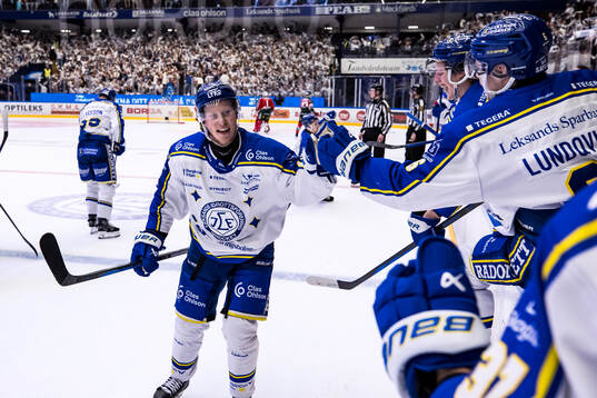 Leksands Kalle Östman jublar