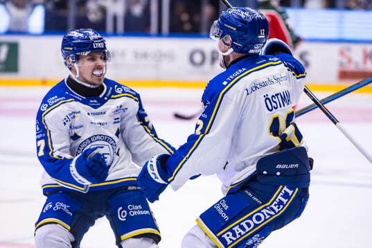 Leksands Kalle Östman jublar