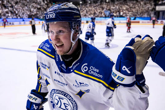 Leksands Kalle Östman jublar