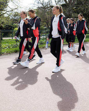 Alice Bergström, Aivi Luik and Katariina Kosola of Häcken