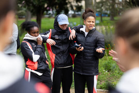 Monica Jusu Bah, Anna Sandberg and Felicia Schröder of