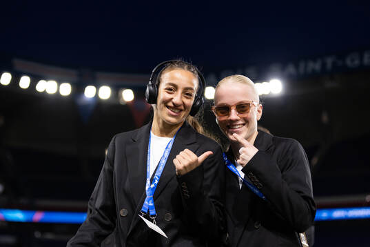 Rusul Rosa Kafaji and Anna Sandberg of Häcken