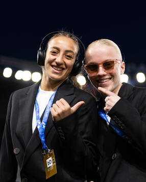 Rusul Rosa Kafaji and Anna Sandberg of Häcken